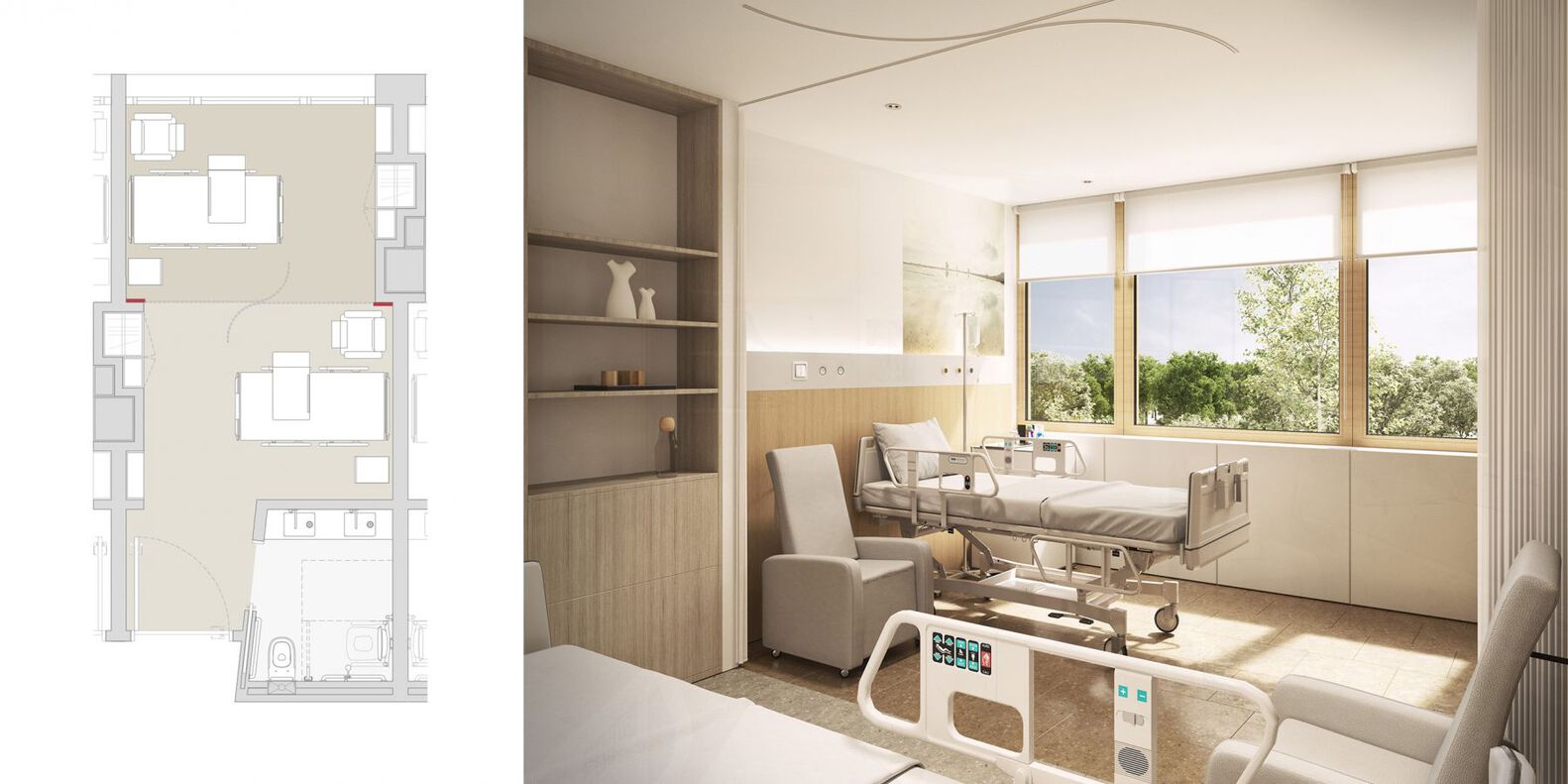 Comfort Room: Un nuevo modelo de habitación doble para hospitales en España