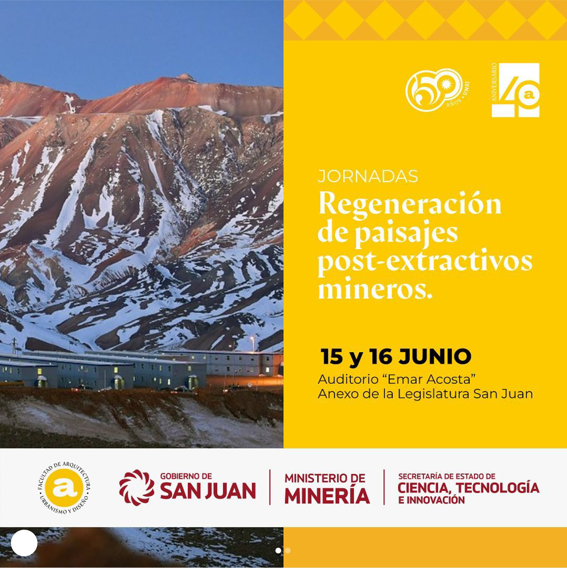 Jornadas sobre Regeneración de paisajes post-extractivos mineros | Jueves 15 y Viernes 16 de mayo de 2023